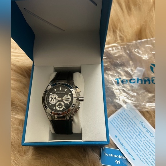 Technomarine Cruise California Chronograph Quartz Black Dial Ladies Watch - Picture 4 of 5